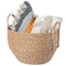 Vintiquewise Decorative Round Wicker Woven Rope Storage Blanket Basket with Braided Handles - Large QI003835.L - alternate 1